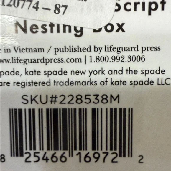 Kate Spade White and Gold Polka Dot Box Magnetic Closure - Picture 8 of 10